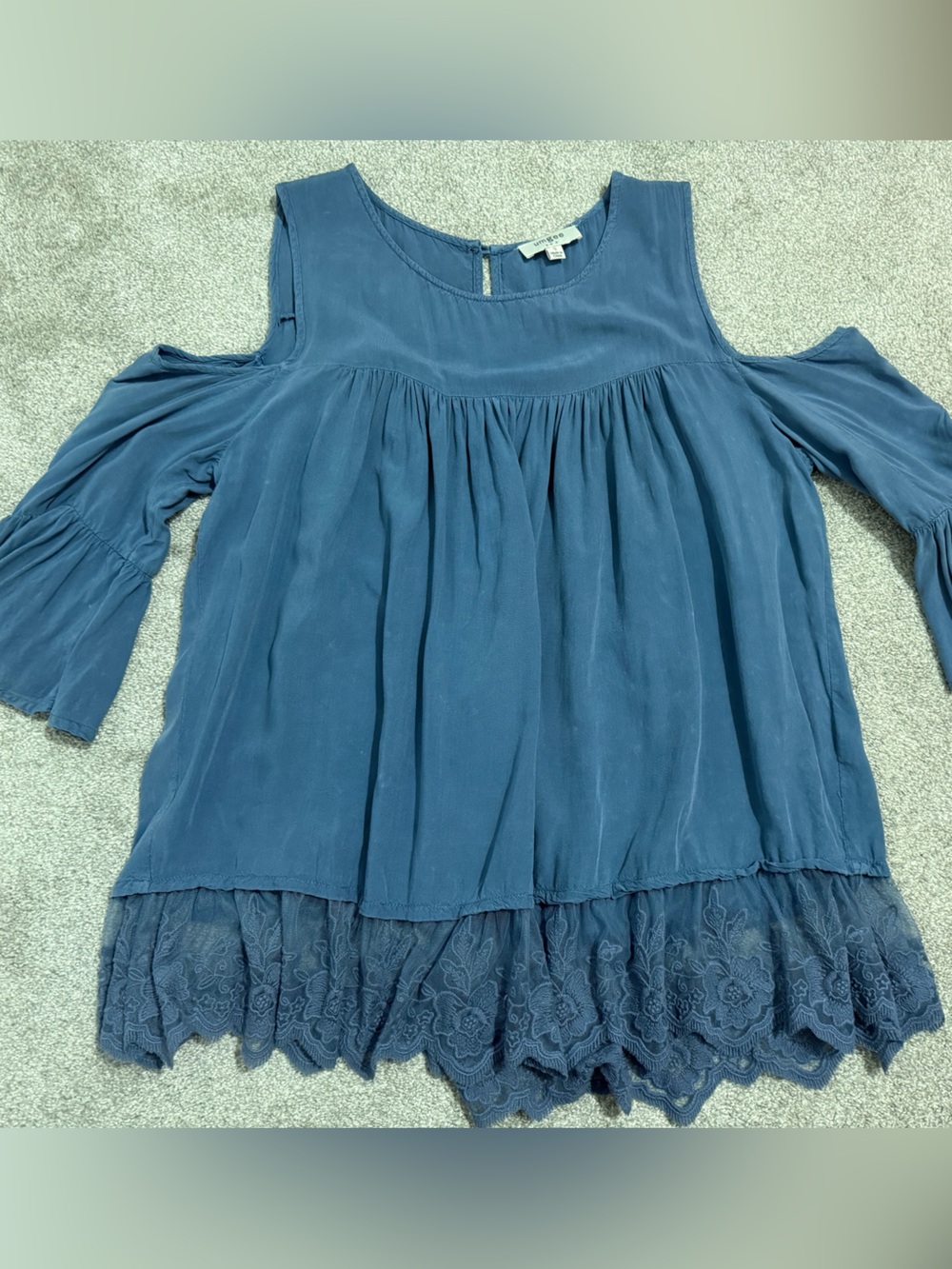 Umgee Soft Blue Ruffle Tunic - Picture 5 of 10